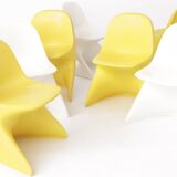 7 children's chairs cassalino by alexander begge, 1970s for manufacturer casala, germany