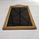 Rattan mirror and leather 100x60