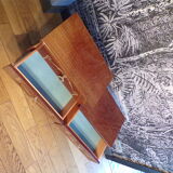 Vintage side table in varnished wood