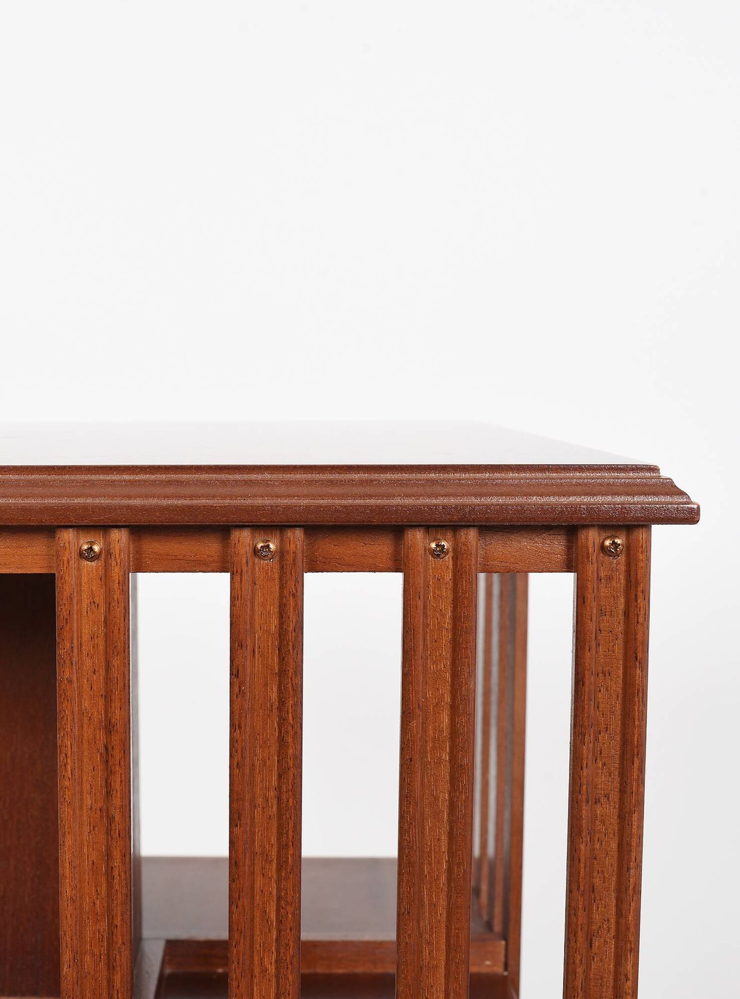 Revolving bookcase, rotating furniture (book mill), mahogany, three floors.