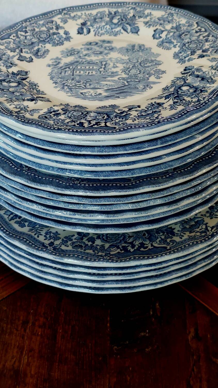 Tonquin Plate Set by Myott – 17 Piece Vintage Earthenware