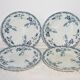 Lot 4 flat plates in Earthenware of St Amand and Hamage model Modern-Style, iron earth.