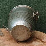 Art deco champagne bucket in silver metal
