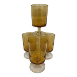 Set of 4 Luminarc Sweden Amber white wine glasses