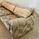 Ancien canapé Maralunga 3 places design italien des années 70 Cassina tissu patchwork