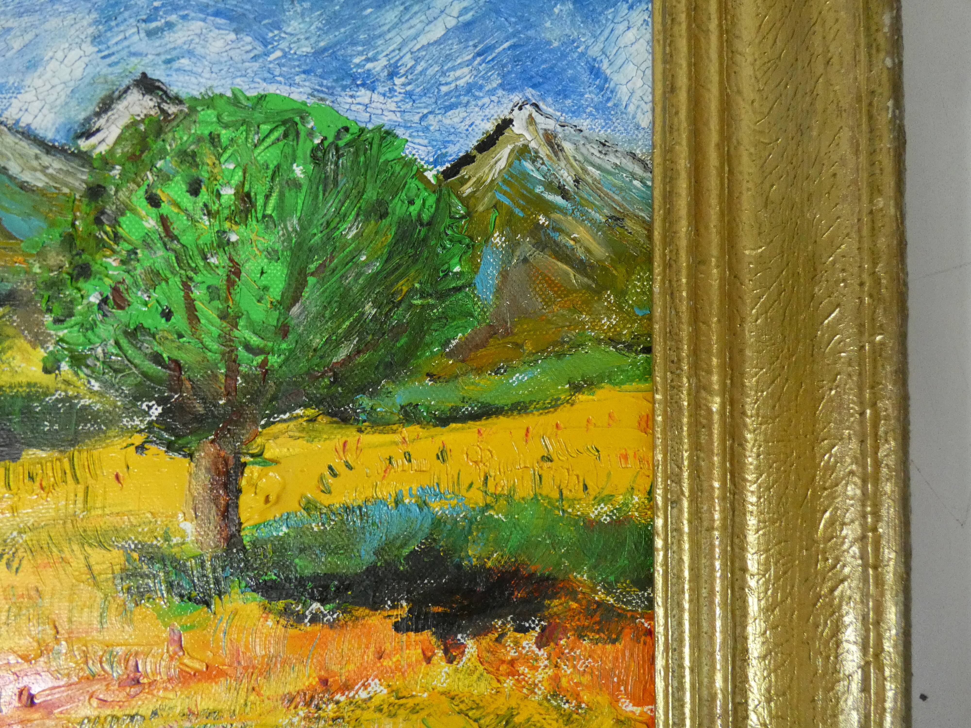 Vintage oil painting on canvas