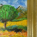 Vintage oil painting on canvas