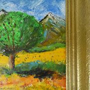 Vintage oil painting on canvas