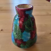 Small vase signed Longwy - Hand-painted enamels - France