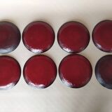 8 Arcoroc Sierra Rubis dinner plates