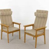 Pair of danish highback chairs by domus danica