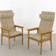 Pair of danish highback chairs by domus danica