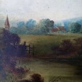 Tableau scene paysage de ferme