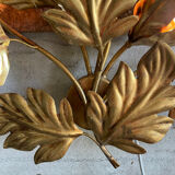 Golden wall lamp foliage