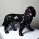 Vintage rum carafe Newfoundland Screech, Newfoundland dog in majolica.