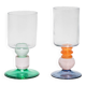 Pair of Miami Wine Glasses in Pale Pink