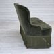 1970s, Danish 3-seater sofa, furniture velour, beech wood legs.