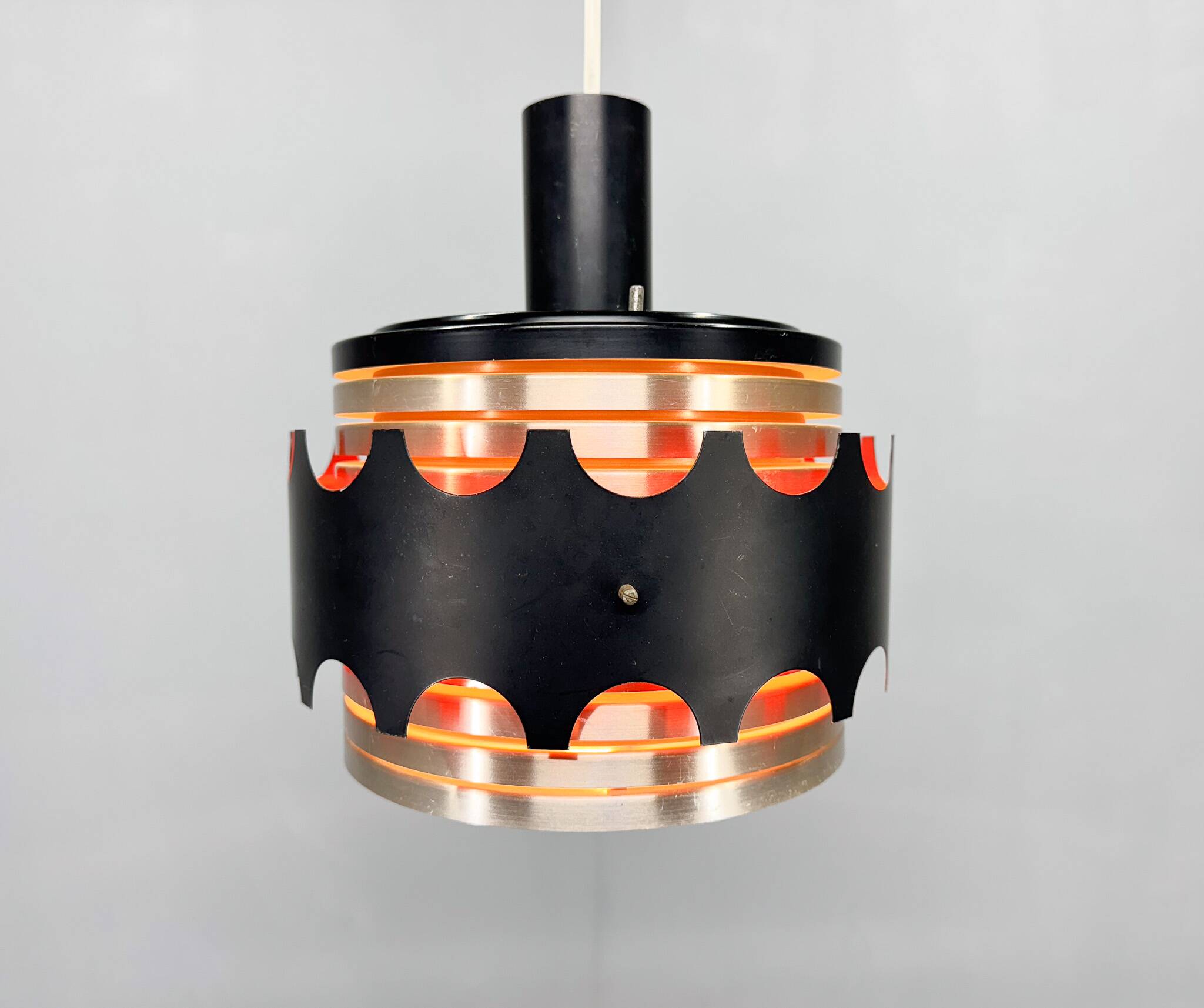 Lampe suspendue space age par veb leuchtenwerk, allemagne, années 1970