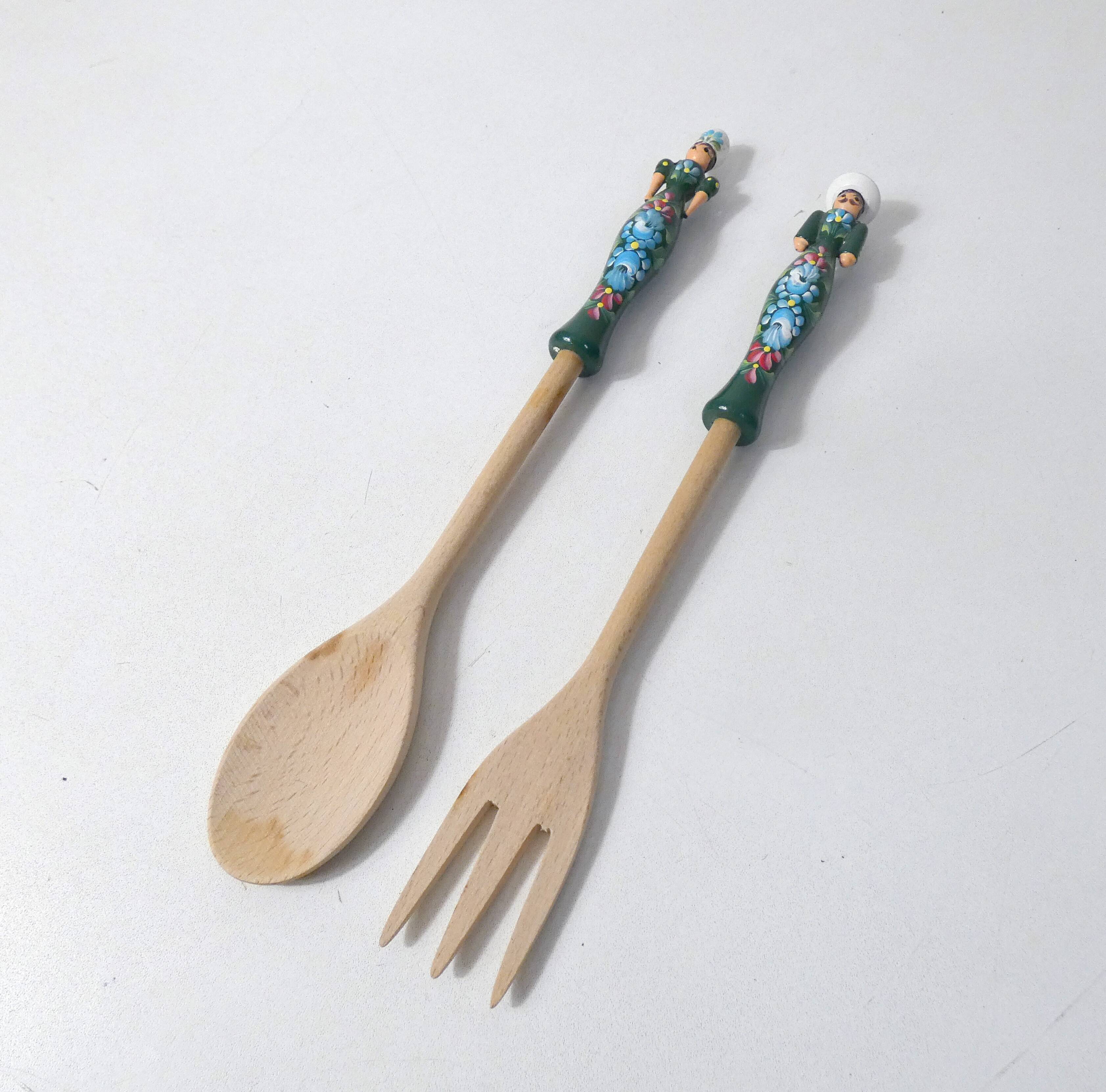 wooden salad servers
