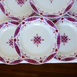 6 dessert plates from Moulin des Loups and Hamage, Madeleine model