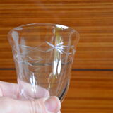 Set of 6 water glasses with stylized branch pattern