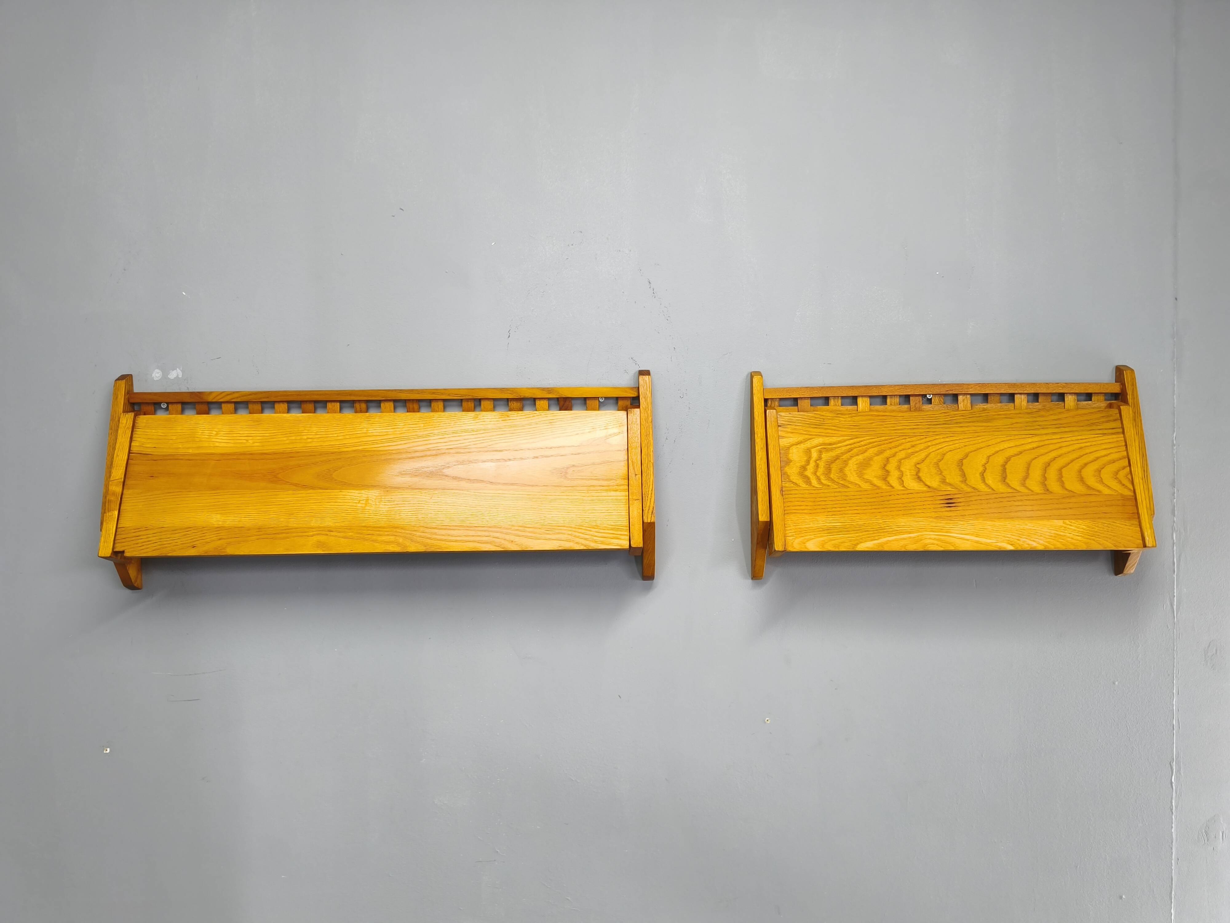 Pair of Mid-Century Folding Wall Shelves by ULUV, Czechoslovakia 1960s