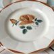 Lot de 5 assiettes plates rose poudré Digoin Sarreguemines et Longwy années 30-40