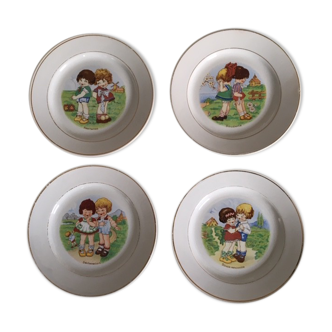 Lunéville children's "talking" dessert plates