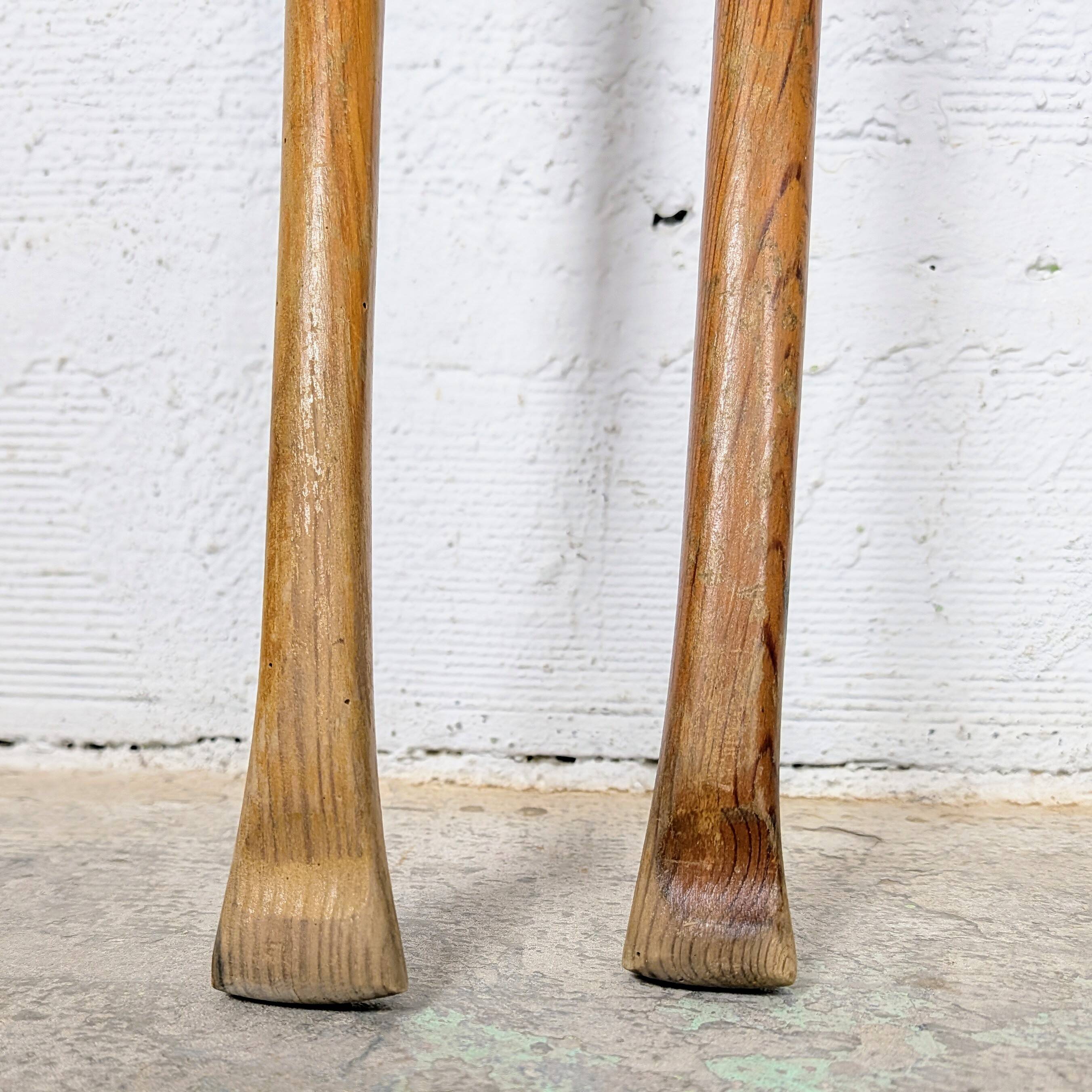 Paire de rames anciennes en bois