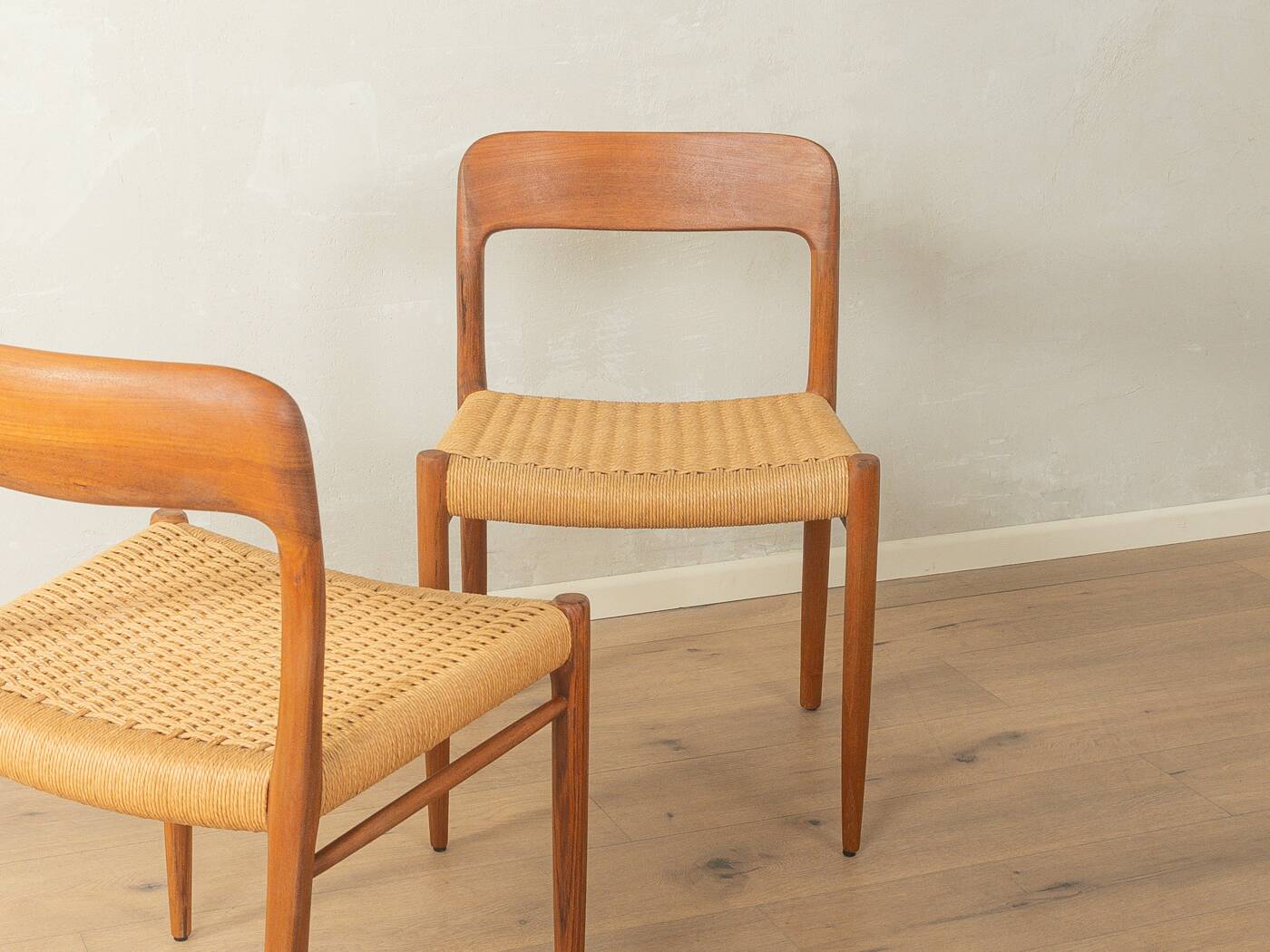 Model 75 dining chair set by Niels O. Møller, 1950s