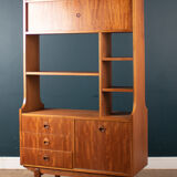 Retro Teak 1960s Two Sided Mid Century Room Divider Bookcase Shelving