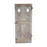 Porte ancienne XVIIIème moulures et vitres ovales rares