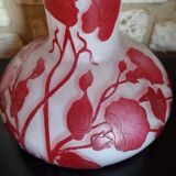 Art nouveau pantin's crystal vase
