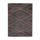 Modern geometric blue kilim rug handwoven flatwoven wool area rug- 122x183cm