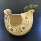 Cache pot poule décor floral