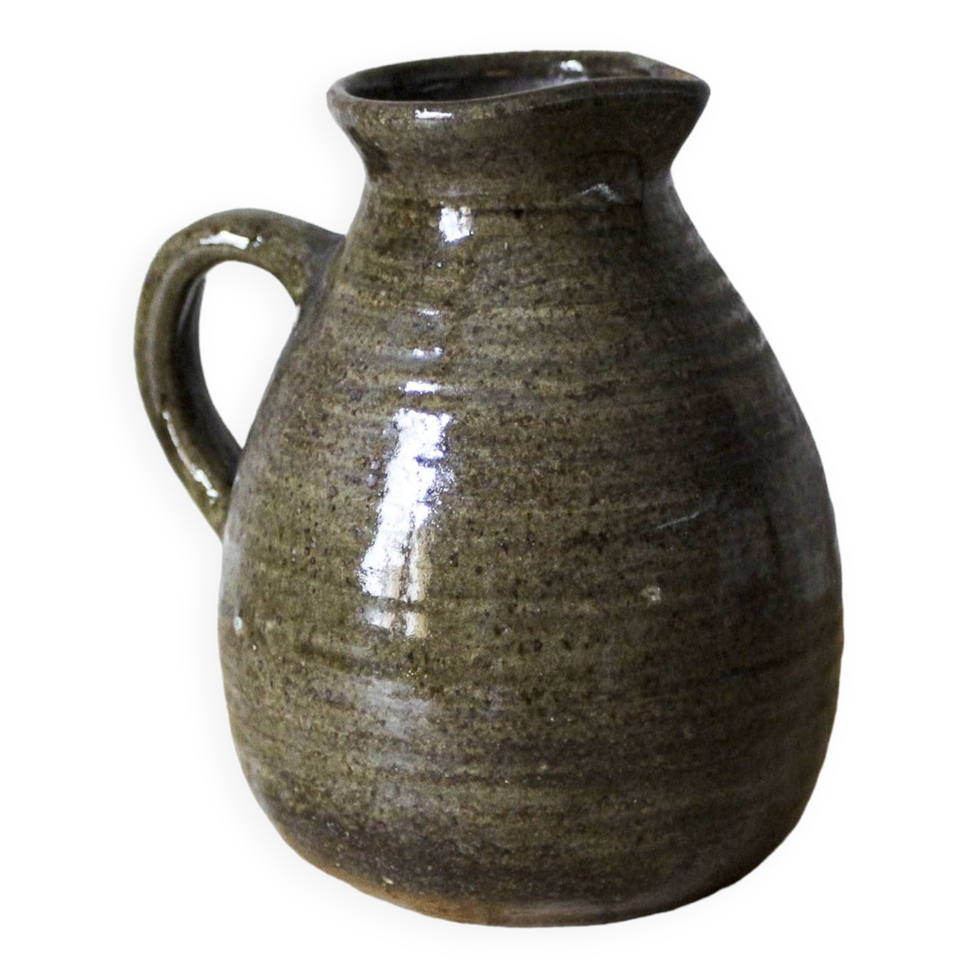 Enamelled stoneware pitcher Fontgombault Abbey