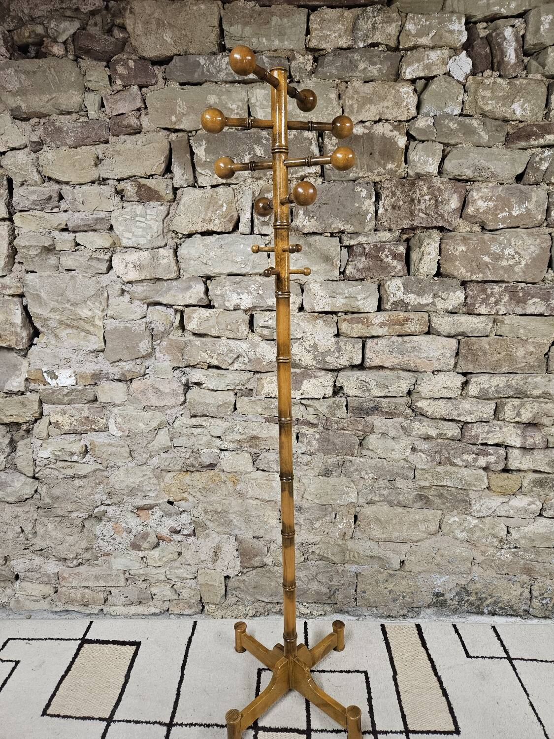 Coat rack with wooden balls 1970"