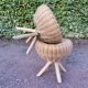 Pair of vintage wicker stools