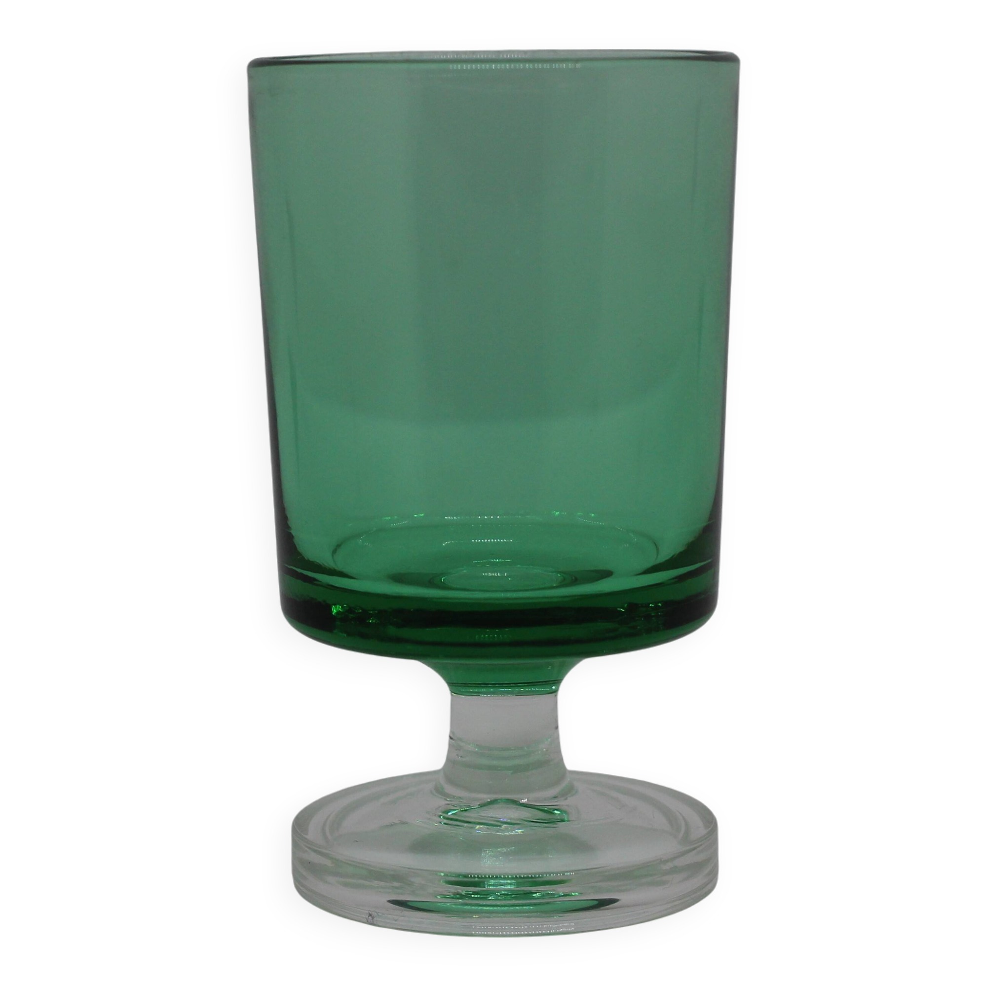 Set of 6 Luminarc green liqueur glasses