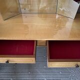 Dressing table in a vintage mirror triptych