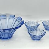 Art Deco Murano glass serving bowl set of 13. Italy 1930s