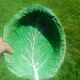 Vintage cabbage decorated earthenware salad bowl