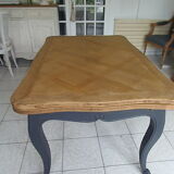 Vintage italian oak table with 2 extensions