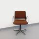Vintage Steelcase Strafor office chair in chrome and fabric from the 70s