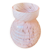 Vase en verre de Clichy rose Art déco