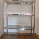 Chrome and smoked glass shelf