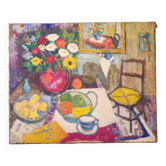 Still life, oil on canvas signed Obodjan
