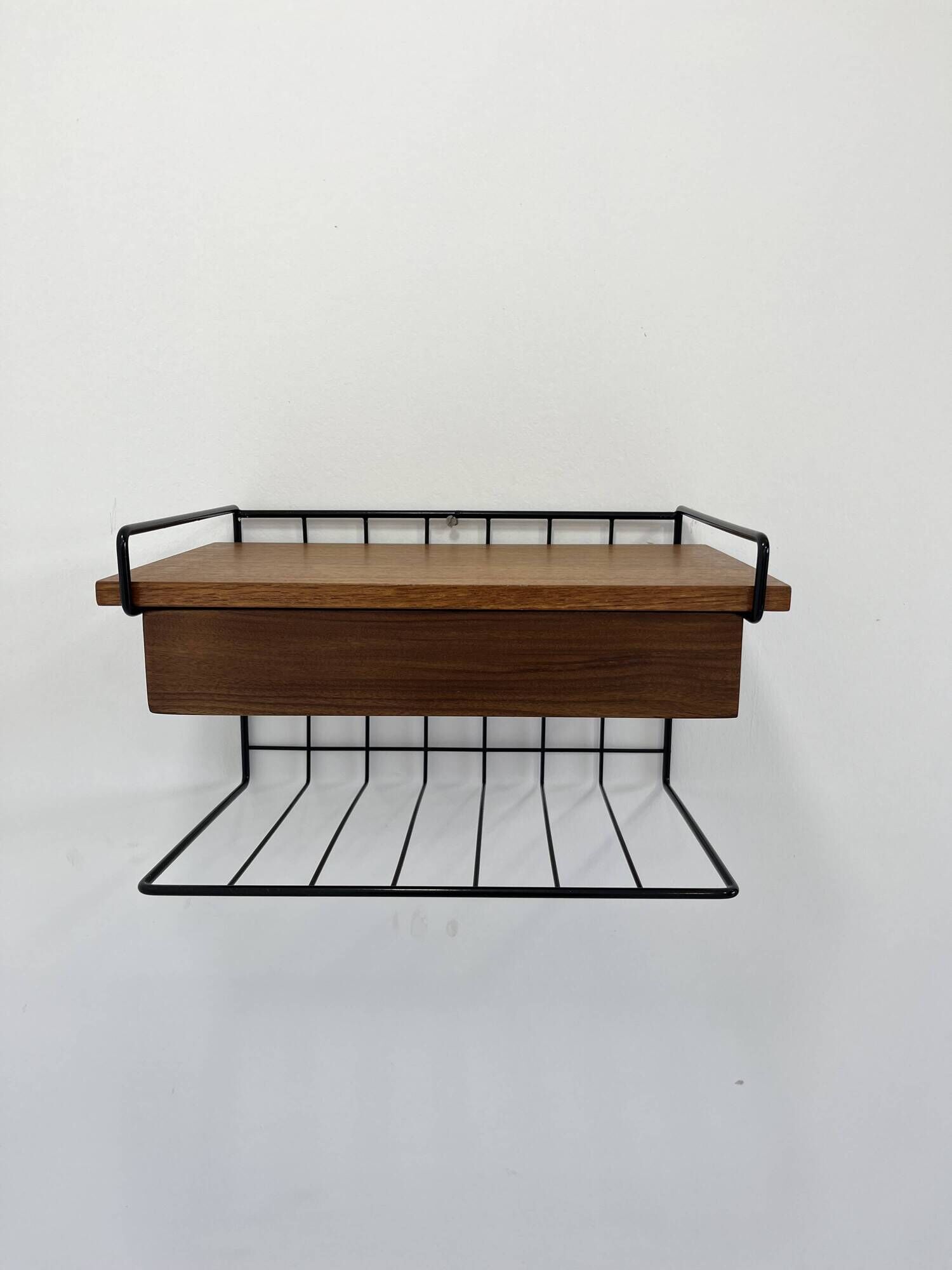 Vintage Mid-Century Modern Teak  Wall Shelf, Germany 1960s/