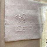 Monogram linen sheet