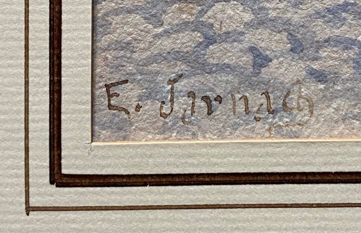 Painting made in watercolor on paper signed e.